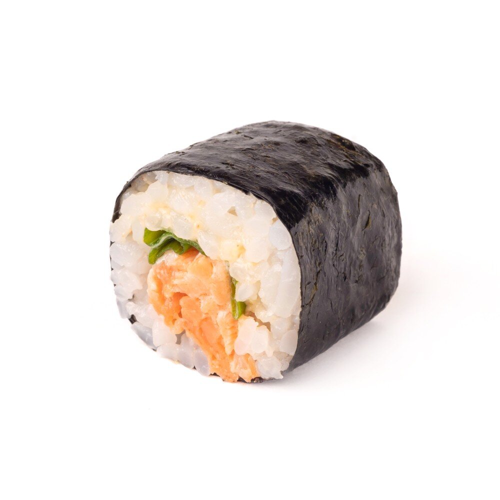 Мини с жаренным лососем