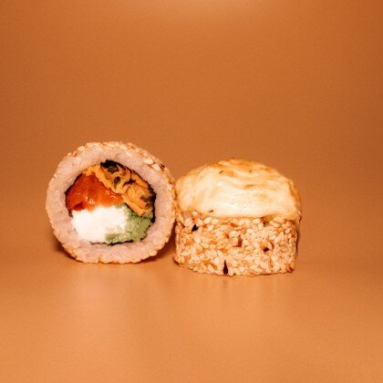 Запеченные мидии с лососем