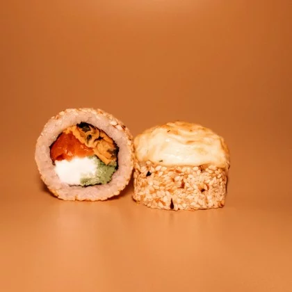 Запеченные мидии с лососем