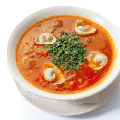 Суп «Чучвара» с домашними пельменями