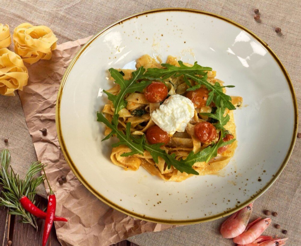 Феттучини Страчателла