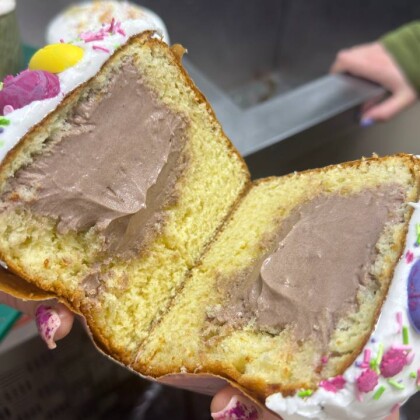 Кулич с шоколадной начинкой