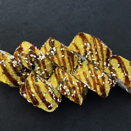 Жареный с лососем