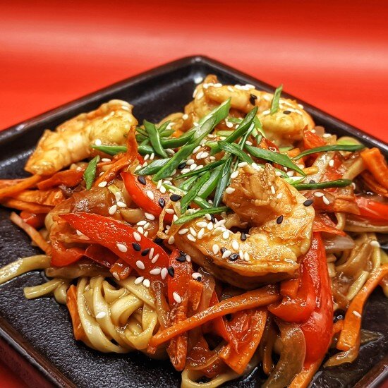 Удон с креветкой