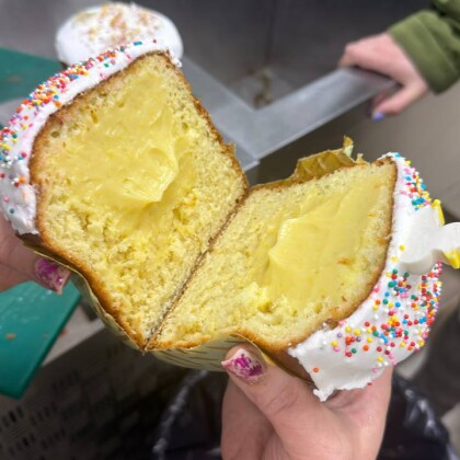 Кулич с лимонным куртом