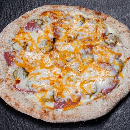 Пицца с ветчиной и грибами 30 см