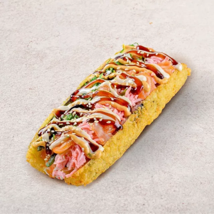 Ролл дог лосось краб