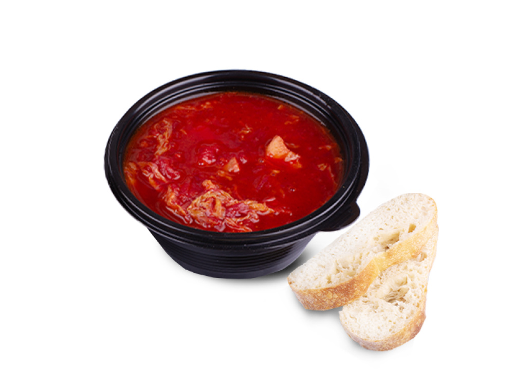 Борщ с домашним хлебом