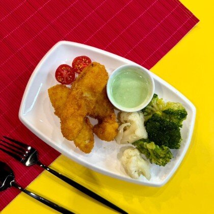 Филе морского окуня с соусом Васаби