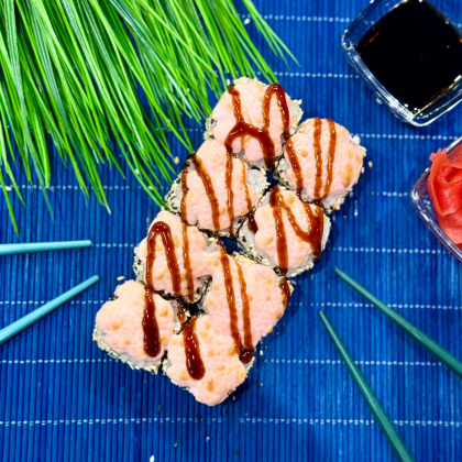 Запеченный с мидиями