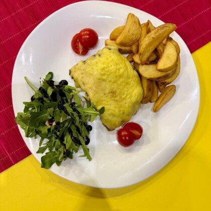 Стейк из телятины с гарниром