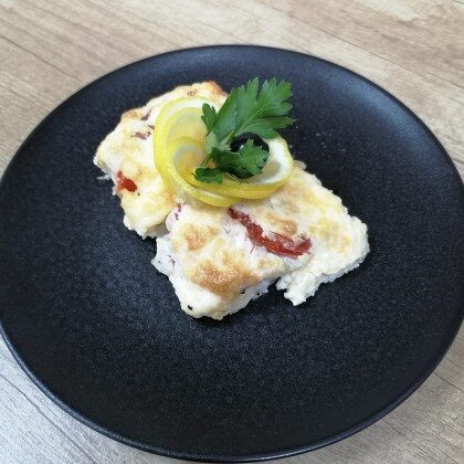 Треска запечённая под сырной шапочкой