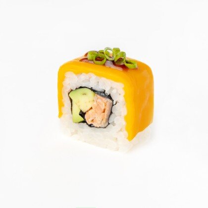 Чеддер с жаренным лососем