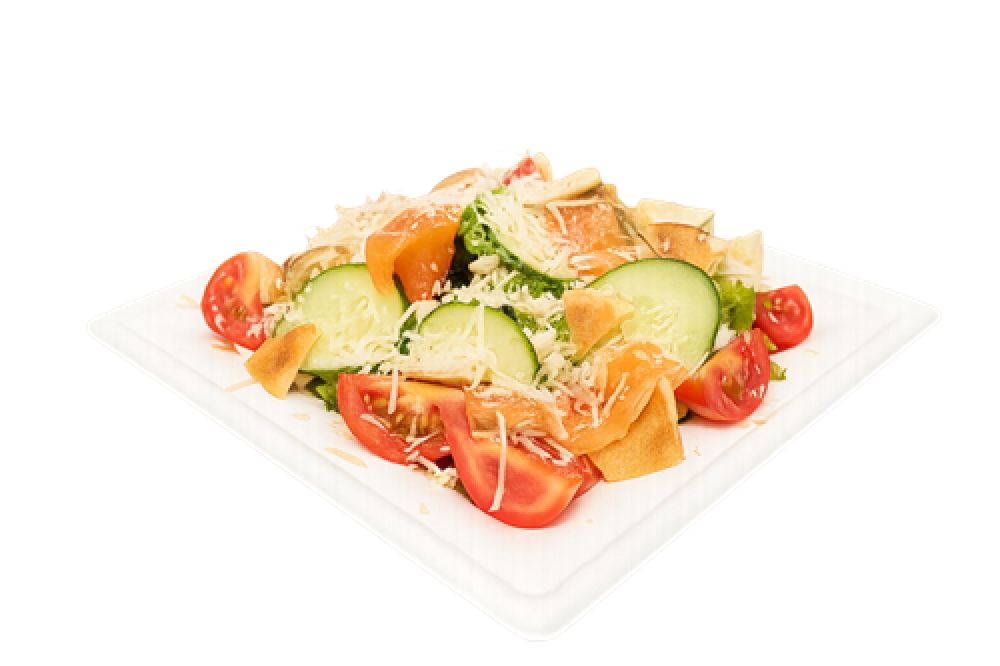 Салат Цезарь с лососем