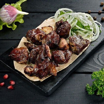 Шашлык из свежей печени говядины