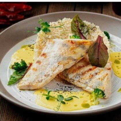 Филе судака с рисом Басмати