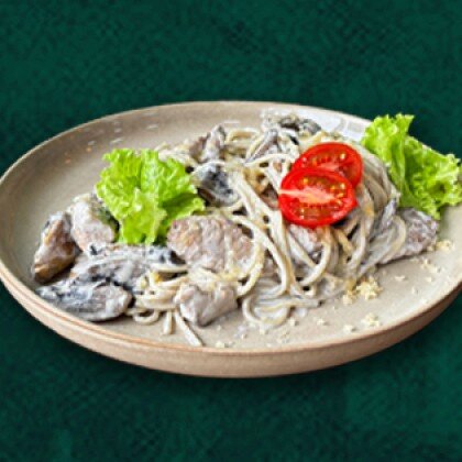 Паста грибной цыпленок