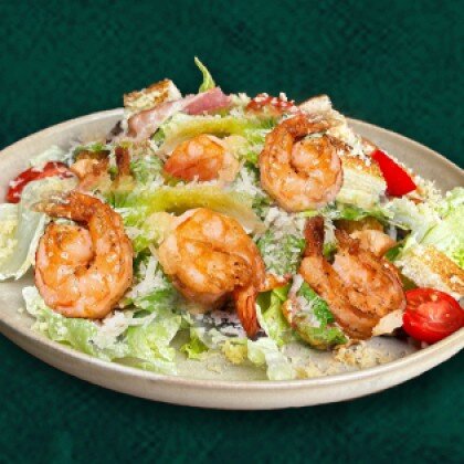 Цезарь с тигровыми креветками