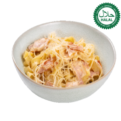 Паста Карбонара с Беконом из Говядины