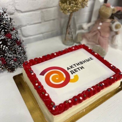 Торт корпоративный с логотипом №5