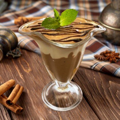 Шоколадно - сметанный пудинг