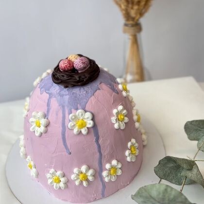 Торт "Цветочная полянка" (ромашки)