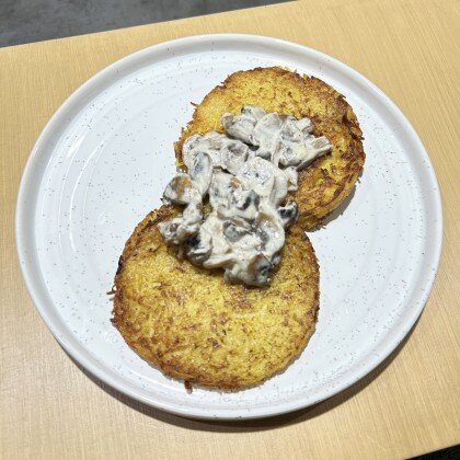 Драники с грибами