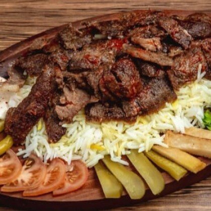 Донер с пловом говяжий