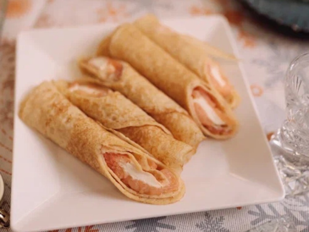 блины с сёмгой и сыром