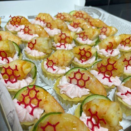 Тарталетки с креветкой 30 шт