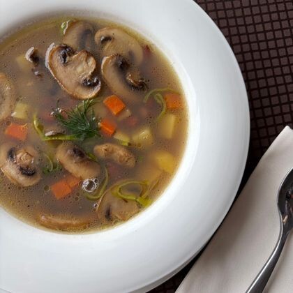 Похлебка грибная с фасолью