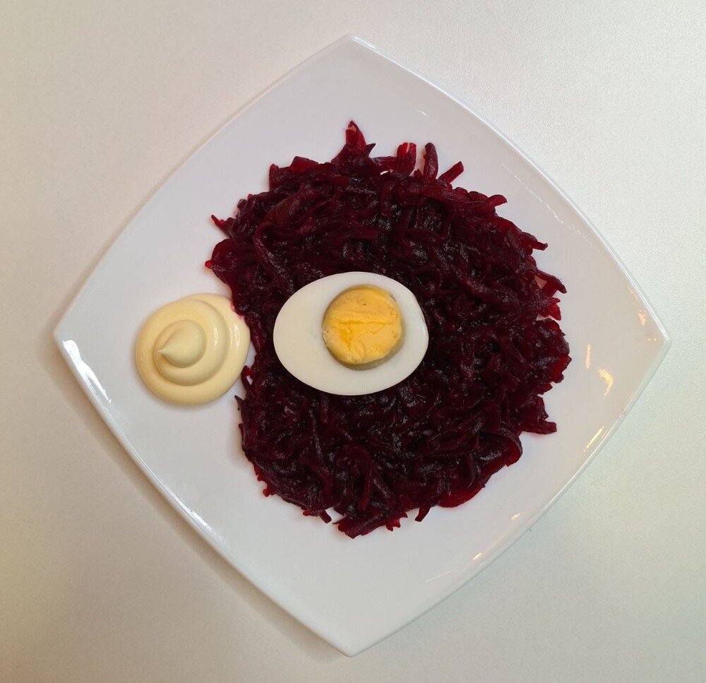 Свёкла с яйцом