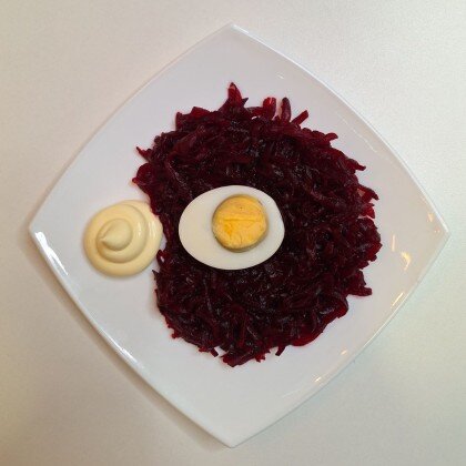 Свёкла с яйцом