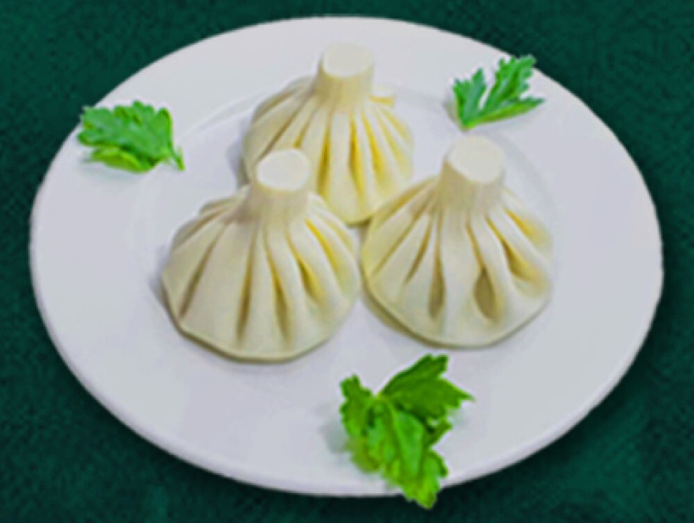 Хинкали с сыром и зеленью