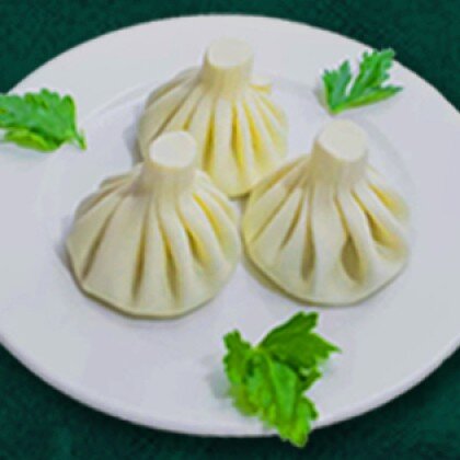 Хинкали с сыром и зеленью