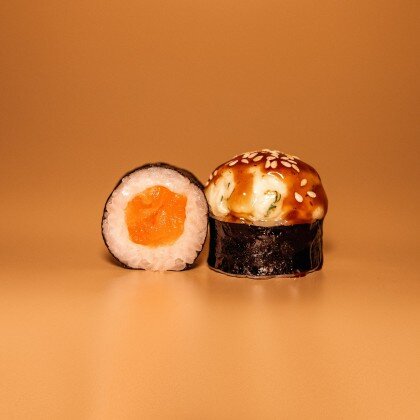 Запеченные маки с х/к лососем