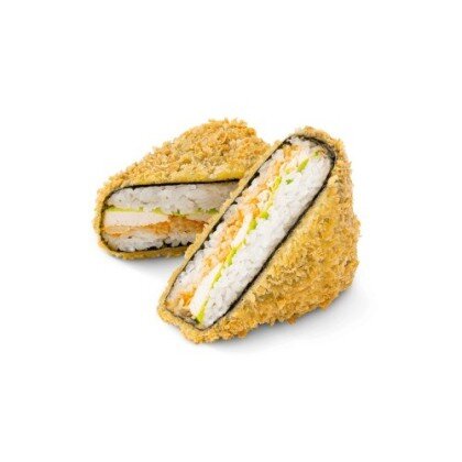 Жаренные Онигири с Лососем