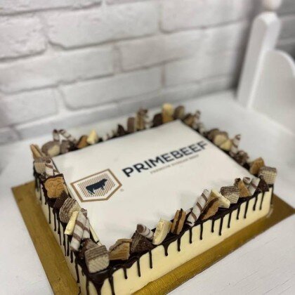 Торт корпоративный с логотипом № 3