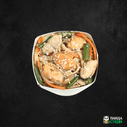 Лапша пшеничная блю чиз с мидиями