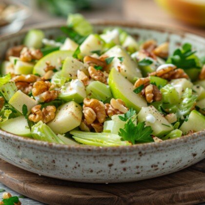 Салат из сельдерея, яблока и овощей