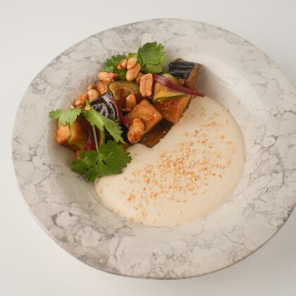 Азиатские баклажаны с муссом терияки